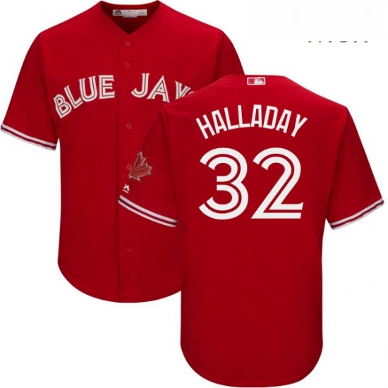 Mens Majestic Toronto Blue Jays 32 Roy Halladay Replica Scarlet Alternate Cool Base MLB Jersey Mens Majestic Toronto Blue Jays 32 Roy Halladay Replica Scarlet Alternate Cool Base MLB Jersey