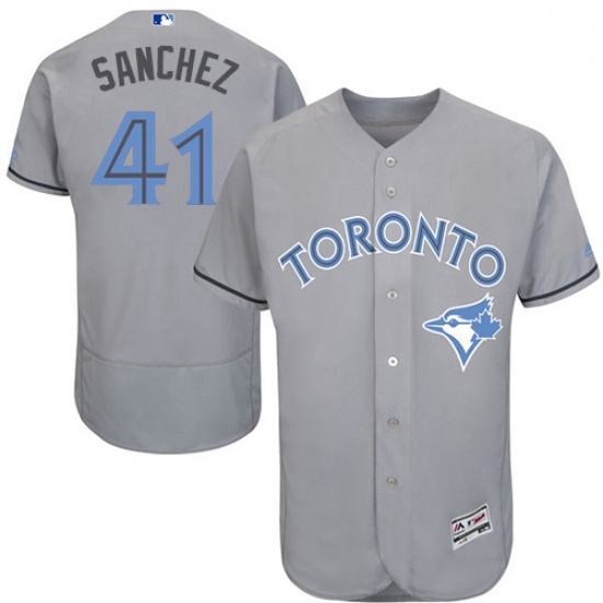 Mens Majestic Toronto Blue Jays 41 Aaron Sanchez Authentic Gray 2016 Fathers Day Fashion Flex Base MLB Jersey Mens Majestic Toronto Blue Jays 41 Aaron Sanchez Authentic Gray 2016 Fathers Day Fashion Flex Base MLB Jersey