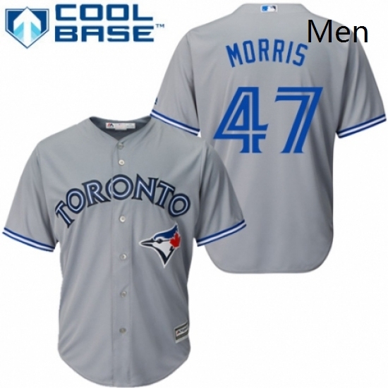 Mens Majestic Toronto Blue Jays 47 Jack Morris Replica Grey Road MLB Jersey Mens Majestic Toronto Blue Jays 47 Jack Morris Replica Grey Road MLB Jersey