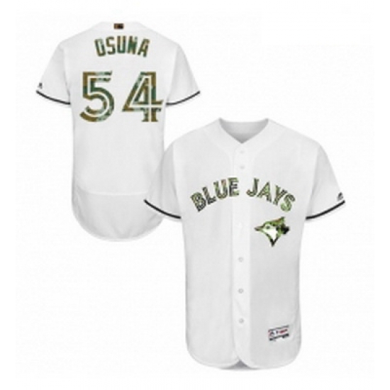 Mens Majestic Toronto Blue Jays 54 Roberto Osuna Authentic White 2016 Memorial Day Fashion Flex Base Jersey Mens Majestic Toronto Blue Jays 54 Roberto Osuna Authentic White 2016 Memorial Day Fashion Flex Base Jersey
