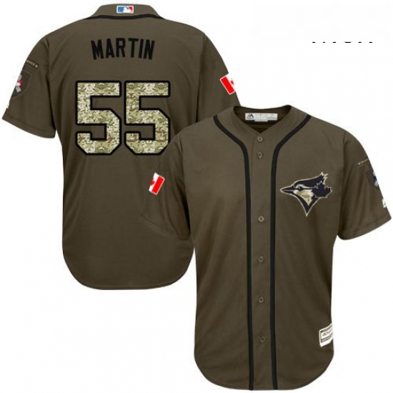 Mens Majestic Toronto Blue Jays 55 Russell Martin Replica Green Salute to Service MLB Jersey Mens Majestic Toronto Blue Jays 55 Russell Martin Replica Green Salute to Service MLB Jersey