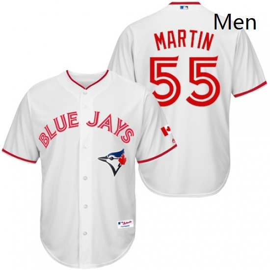 Mens Majestic Toronto Blue Jays 55 Russell Martin Replica White 2015 Canada Day MLB Jersey Mens Majestic Toronto Blue Jays 55 Russell Martin Replica White 2015 Canada Day MLB Jersey