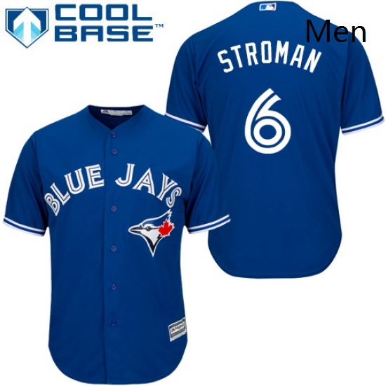 Mens Majestic Toronto Blue Jays 6 Marcus Stroman Replica Blue Alternate MLB Jersey Mens Majestic Toronto Blue Jays 6 Marcus Stroman Replica Blue Alternate MLB Jersey