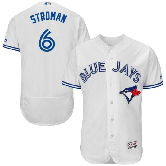 Mens Majestic Toronto Blue Jays 6 Marcus Stroman White Home Flex Base Authentic Collection MLB Jersey Mens Majestic Toronto Blue Jays 6 Marcus Stroman White Home Flex Base Authentic Collection MLB Jersey