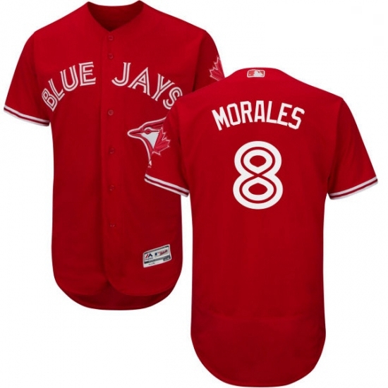Mens Majestic Toronto Blue Jays 8 Kendrys Morales Scarlet Flexbase Authentic Collection Alternate MLB Jersey Mens Majestic Toronto Blue Jays 8 Kendrys Morales Scarlet Flexbase Authentic Collection Alternate MLB Jersey