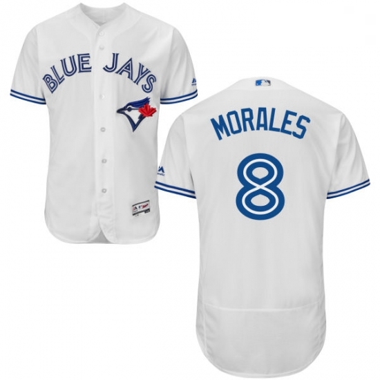 Mens Majestic Toronto Blue Jays 8 Kendrys Morales White Flexbase Authentic Collection MLB Jersey Mens Majestic Toronto Blue Jays 8 Kendrys Morales White Flexbase Authentic Collection MLB Jersey