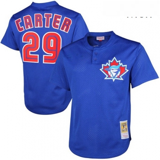 Mens Mitchell and Ness 1997 Toronto Blue Jays 29 Joe Carter Replica Blue Throwback MLB Jersey Mens Mitchell and Ness 1997 Toronto Blue Jays 29 Joe Carter Replica Blue Throwback MLB Jersey