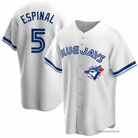 Men's Nike Toronto Blue Jays #5 Santiago Espinal White Alternate Jersey Men's Nike Toronto Blue Jays #5 Santiago Espinal White Alternate Jersey