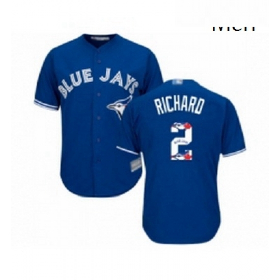 Mens Toronto Blue Jays 2 Clayton Richard Authentic Blue Team Logo Fashion Baseball Jersey Mens Toronto Blue Jays 2 Clayton Richard Authentic Blue Team Logo Fashion Baseball Jersey