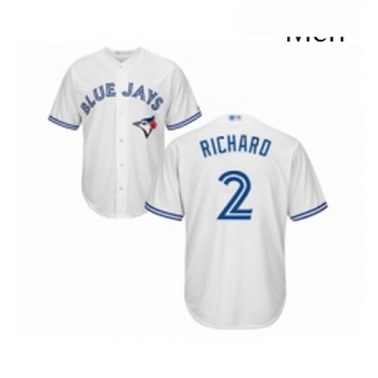 Mens Toronto Blue Jays 2 Clayton Richard Replica White Home Baseball Jersey Mens Toronto Blue Jays 2 Clayton Richard Replica White Home Baseball Jersey