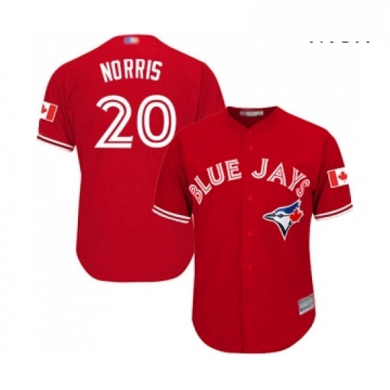 Mens Toronto Blue Jays 20 Bud Norris Replica Scarlet Alternate Cool Base Baseball Jersey Mens Toronto Blue Jays 20 Bud Norris Replica Scarlet Alternate Cool Base Baseball Jersey