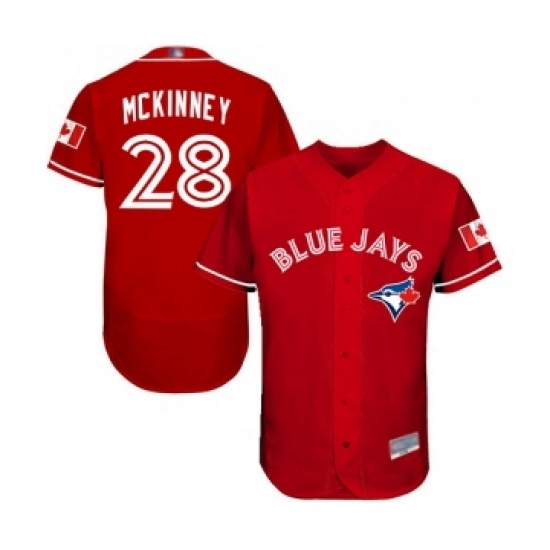 Mens Toronto Blue Jays 28 Billy McKinney Scarlet Alternate Flex Base Authentic Collection MLB Jersey Mens Toronto Blue Jays 28 Billy McKinney Scarlet Alternate Flex Base Authentic Collection MLB Jersey