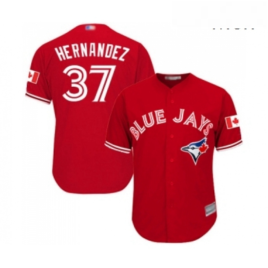 Mens Toronto Blue Jays 37 Teoscar Hernandez Replica Scarlet Alternate Cool Base Baseball Jersey Mens Toronto Blue Jays 37 Teoscar Hernandez Replica Scarlet Alternate Cool Base Baseball Jersey