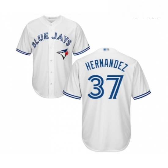 Mens Toronto Blue Jays 37 Teoscar Hernandez Replica White Home Baseball Jersey Mens Toronto Blue Jays 37 Teoscar Hernandez Replica White Home Baseball Jersey
