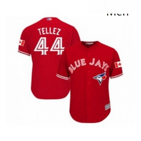 Mens Toronto Blue Jays 44 Rowdy Tellez Replica Scarlet Alternate Cool Base Baseball Jersey Mens Toronto Blue Jays 44 Rowdy Tellez Replica Scarlet Alternate Cool Base Baseball Jersey