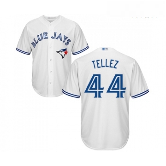 Mens Toronto Blue Jays 44 Rowdy Tellez Replica White Home Baseball Jersey Mens Toronto Blue Jays 44 Rowdy Tellez Replica White Home Baseball Jersey