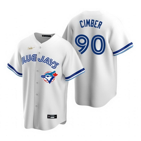 Mens Toronto Blue Jays #90 Adam Cimber Nike White Cooperstown Collection Jersey Mens Toronto Blue Jays #90 Adam Cimber Nike White Cooperstown Collection Jersey