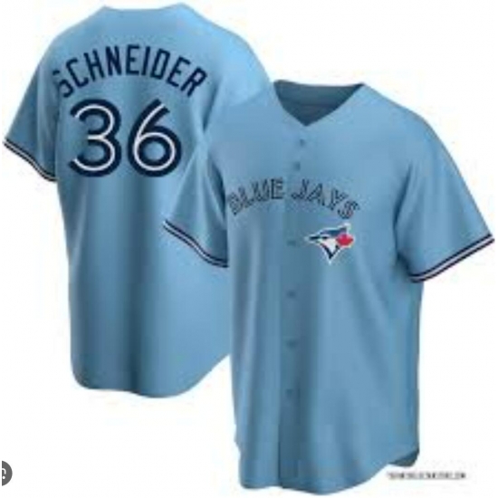 Youth Davis Schneider Toronto Blue Jays Powder Stitched Jersey Blue Youth Davis Schneider Toronto Blue Jays Powder Stitched Jersey Blue