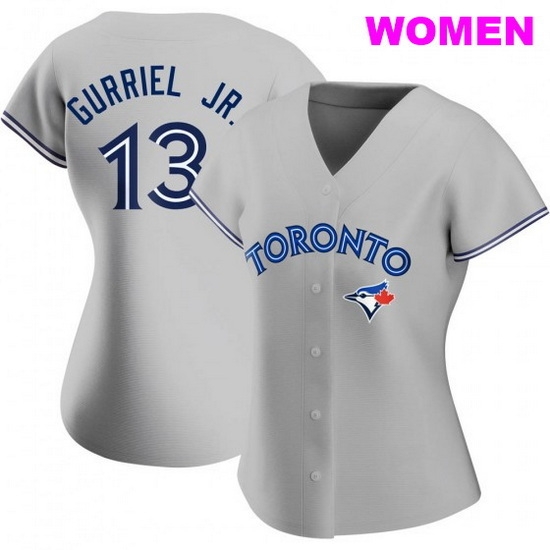 WOMEN'S TORONTO BLUE JAYS #13 LOURDES GURRIEL JR. GRAY ROAD JERSEY WOMEN'S TORONTO BLUE JAYS #13 LOURDES GURRIEL JR. GRAY ROAD JERSEY