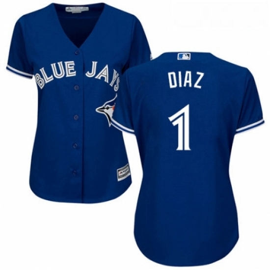Womens Majestic Toronto Blue Jays 1 Aledmys Diaz Replica Blue Alternate MLB Jersey Womens Majestic Toronto Blue Jays 1 Aledmys Diaz Replica Blue Alternate MLB Jersey