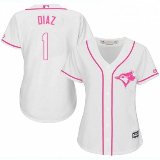 Womens Majestic Toronto Blue Jays 1 Aledmys Diaz Replica White Fashion Cool Base MLB Jersey Womens Majestic Toronto Blue Jays 1 Aledmys Diaz Replica White Fashion Cool Base MLB Jersey