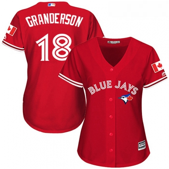 Womens Majestic Toronto Blue Jays 18 Curtis Granderson Authentic Scarlet Alternate MLB Jersey Womens Majestic Toronto Blue Jays 18 Curtis Granderson Authentic Scarlet Alternate MLB Jersey