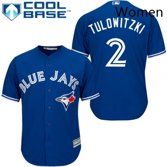 Womens Majestic Toronto Blue Jays 2 Troy Tulowitzki Authentic Blue MLB Jersey Womens Majestic Toronto Blue Jays 2 Troy Tulowitzki Authentic Blue MLB Jersey