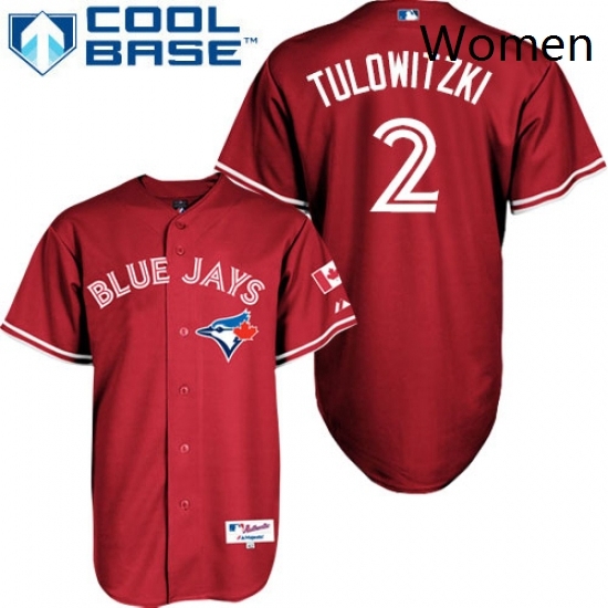 Womens Majestic Toronto Blue Jays 2 Troy Tulowitzki Replica Red Canada Day MLB Jersey Womens Majestic Toronto Blue Jays 2 Troy Tulowitzki Replica Red Canada Day MLB Jersey