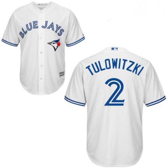 Womens Majestic Toronto Blue Jays 2 Troy Tulowitzki Replica White MLB Jersey Womens Majestic Toronto Blue Jays 2 Troy Tulowitzki Replica White MLB Jersey