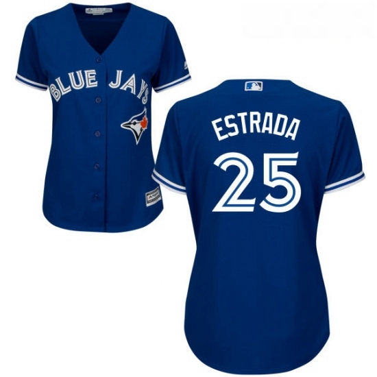 Womens Majestic Toronto Blue Jays 25 Marco Estrada Authentic Blue Alternate MLB Jersey Womens Majestic Toronto Blue Jays 25 Marco Estrada Authentic Blue Alternate MLB Jersey