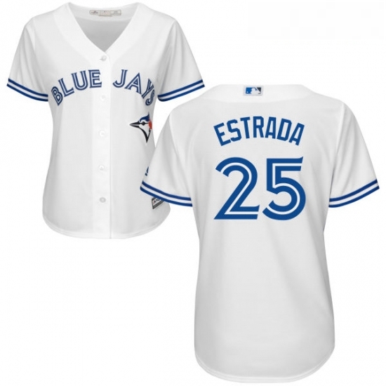 Womens Majestic Toronto Blue Jays 25 Marco Estrada Authentic White Home MLB Jersey Womens Majestic Toronto Blue Jays 25 Marco Estrada Authentic White Home MLB Jersey