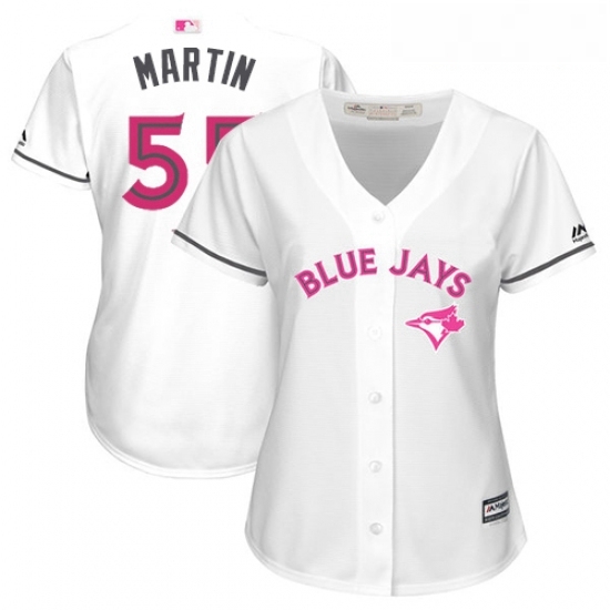 Womens Majestic Toronto Blue Jays 55 Russell Martin Replica White Mothers Day Cool Base MLB Jersey Womens Majestic Toronto Blue Jays 55 Russell Martin Replica White Mothers Day Cool Base MLB Jersey