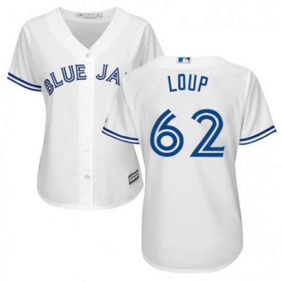 Womens Majestic Toronto Blue Jays 62 Aaron Loup Authentic White Home MLB Jersey Womens Majestic Toronto Blue Jays 62 Aaron Loup Authentic White Home MLB Jersey