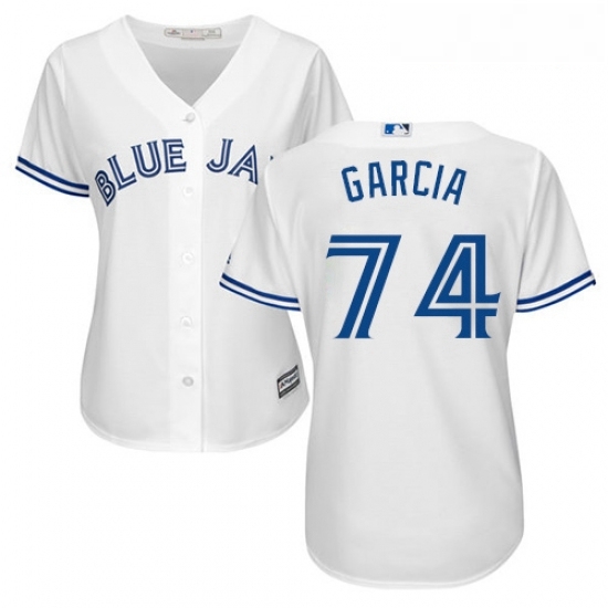 Womens Majestic Toronto Blue Jays 74 Jaime Garcia Replica White Home MLB Jersey Womens Majestic Toronto Blue Jays 74 Jaime Garcia Replica White Home MLB Jersey