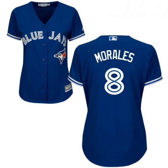 Womens Majestic Toronto Blue Jays 8 Kendrys Morales Authentic Blue Alternate MLB Jersey Womens Majestic Toronto Blue Jays 8 Kendrys Morales Authentic Blue Alternate MLB Jersey