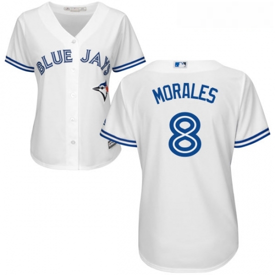 Womens Majestic Toronto Blue Jays 8 Kendrys Morales Authentic White Home MLB Jersey Womens Majestic Toronto Blue Jays 8 Kendrys Morales Authentic White Home MLB Jersey