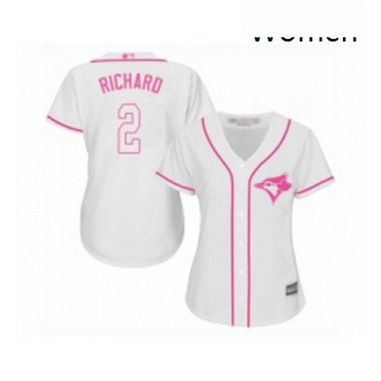 Womens Toronto Blue Jays 2 Clayton Richard Replica White Fashion Cool Base Baseball Jersey Womens Toronto Blue Jays 2 Clayton Richard Replica White Fashion Cool Base Baseball Jersey