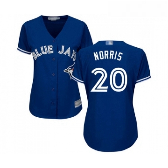 Womens Toronto Blue Jays 20 Bud Norris Replica Blue Alternate Baseball Jersey Womens Toronto Blue Jays 20 Bud Norris Replica Blue Alternate Baseball Jersey