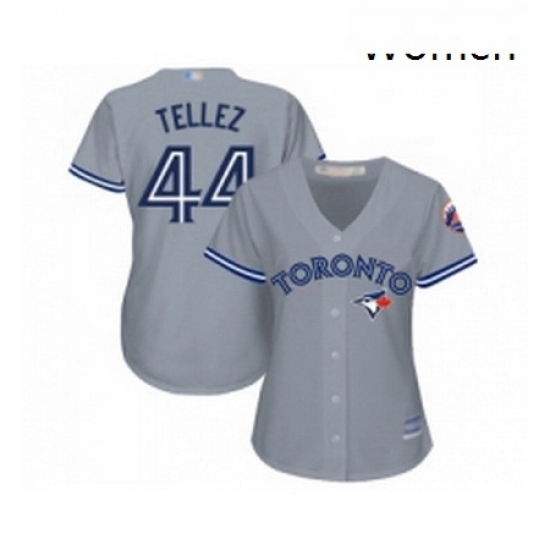 Womens Toronto Blue Jays 44 Rowdy Tellez Replica Grey Road Baseball Jersey Womens Toronto Blue Jays 44 Rowdy Tellez Replica Grey Road Baseball Jersey