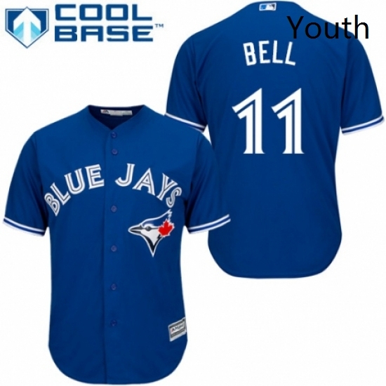 Youth Majestic Toronto Blue Jays 11 George Bell Replica Blue Alternate MLB Jersey Youth Majestic Toronto Blue Jays 11 George Bell Replica Blue Alternate MLB Jersey