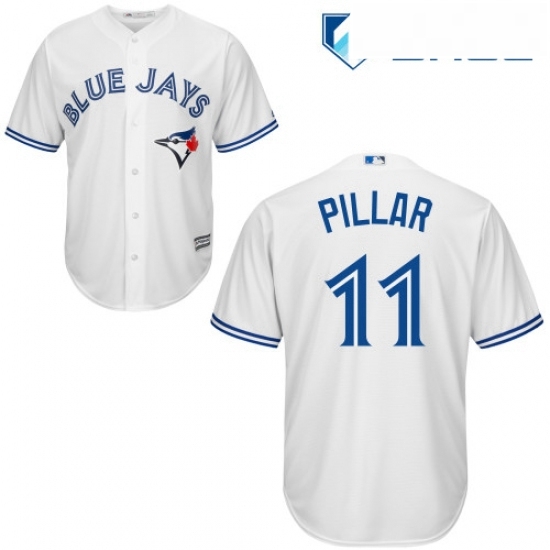 Youth Majestic Toronto Blue Jays 11 Kevin Pillar Authentic White Home MLB Jersey Youth Majestic Toronto Blue Jays 11 Kevin Pillar Authentic White Home MLB Jersey