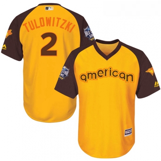 Youth Majestic Toronto Blue Jays 2 Troy Tulowitzki Authentic Yellow 2016 All Star American League BP Cool Base MLB Jersey Youth Majestic Toronto Blue Jays 2 Troy Tulowitzki Authentic Yellow 2016 All Star American League BP Cool Base MLB Jersey