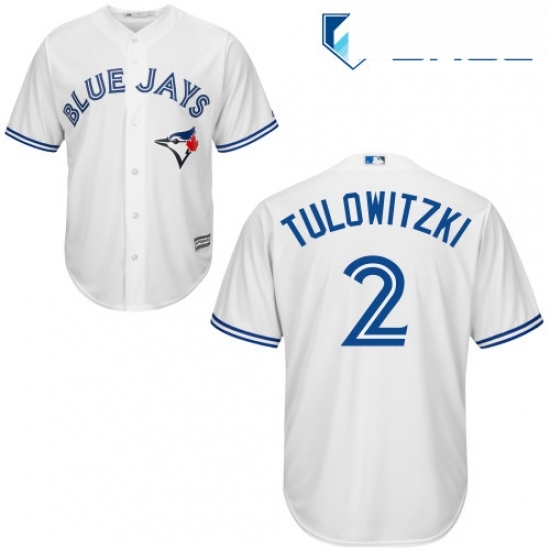 Youth Majestic Toronto Blue Jays 2 Troy Tulowitzki Replica White Home MLB Jersey Youth Majestic Toronto Blue Jays 2 Troy Tulowitzki Replica White Home MLB Jersey