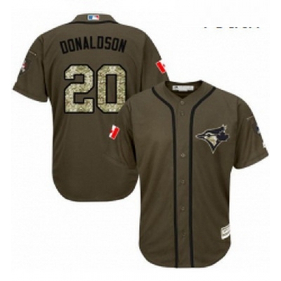 Youth Majestic Toronto Blue Jays 20 Josh Donaldson Authentic Green Salute to Service MLB Jersey Youth Majestic Toronto Blue Jays 20 Josh Donaldson Authentic Green Salute to Service MLB Jersey