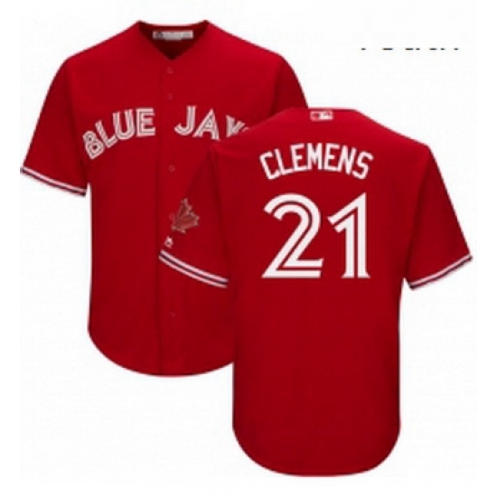Youth Majestic Toronto Blue Jays 21 Roger Clemens Authentic Scarlet Alternate MLB Jersey Youth Majestic Toronto Blue Jays 21 Roger Clemens Authentic Scarlet Alternate MLB Jersey