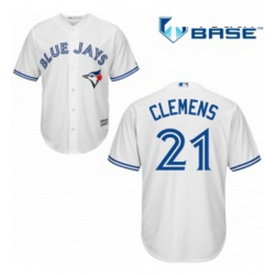 Youth Majestic Toronto Blue Jays 21 Roger Clemens Authentic White Home MLB Jersey Youth Majestic Toronto Blue Jays 21 Roger Clemens Authentic White Home MLB Jersey