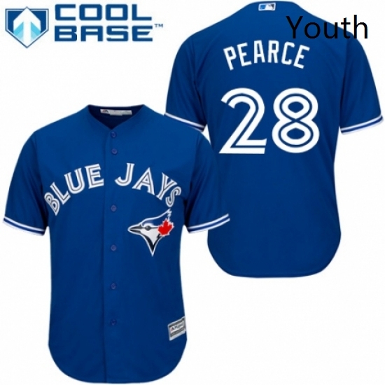 Youth Majestic Toronto Blue Jays 28 Steve Pearce Replica Blue Alternate MLB Jersey Youth Majestic Toronto Blue Jays 28 Steve Pearce Replica Blue Alternate MLB Jersey
