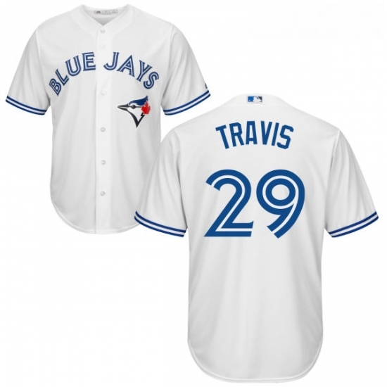 Youth Majestic Toronto Blue Jays 29 Devon Travis Authentic White Home MLB Jersey Youth Majestic Toronto Blue Jays 29 Devon Travis Authentic White Home MLB Jersey