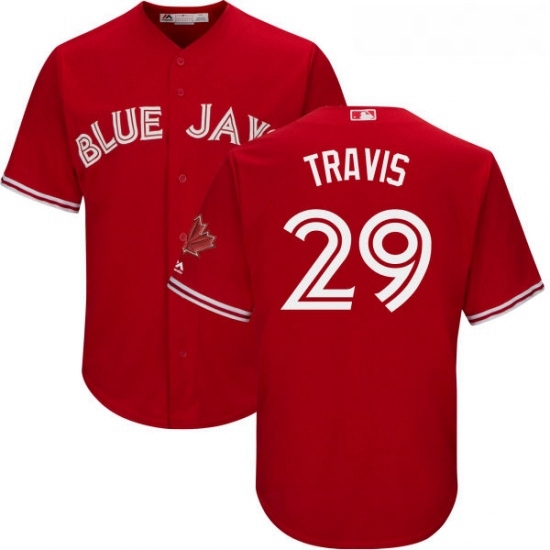 Youth Majestic Toronto Blue Jays 29 Devon Travis Replica Scarlet Alternate MLB Jersey Youth Majestic Toronto Blue Jays 29 Devon Travis Replica Scarlet Alternate MLB Jersey