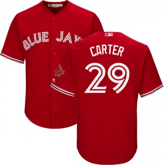 Youth Majestic Toronto Blue Jays 29 Joe Carter Replica Scarlet Alternate MLB Jersey Youth Majestic Toronto Blue Jays 29 Joe Carter Replica Scarlet Alternate MLB Jersey